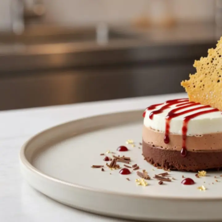 Gourmet desszert tálalás a Buda Gastro Hub éttermében